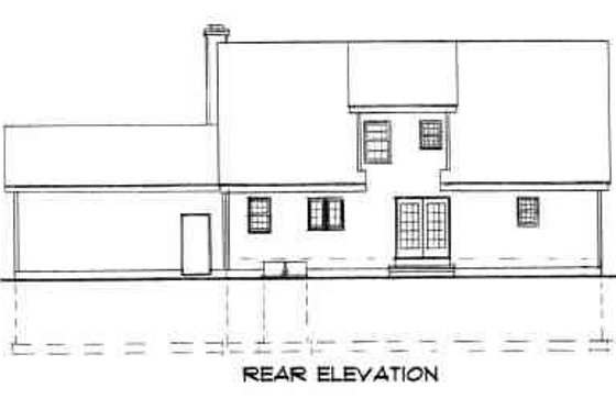 Exterior - Rear Elevation for Colonial House Plan #75-176 - 3 bed, 2.5 bath