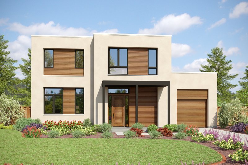 Architectural House Design - Contemporary Exterior - Front Elevation Plan #48-1158