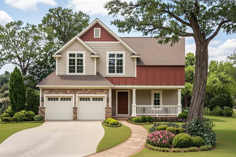 Dream House Plan - Farmhouse Exterior - Front Elevation Plan #20-1407