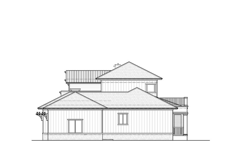 House Blueprint - Exterior - Other Elevation 2 for Farmhouse House Plan #938-129 - 5 bed, 4.5 bath