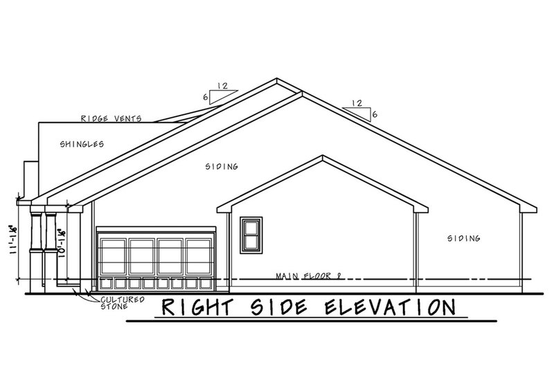 Home Plan - Right Side Elevation