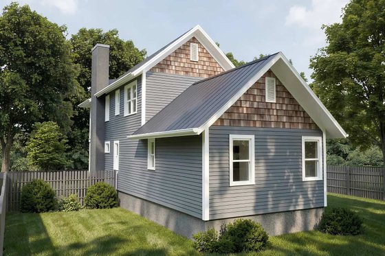 Exterior - Rear Elevation for Craftsman House Plan #79-303 - 3 bed, 2.5 bath