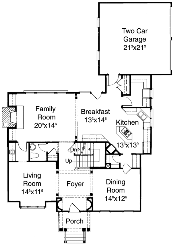 Dream House Plan - Classical Floor Plan - Main Floor Plan #429-166