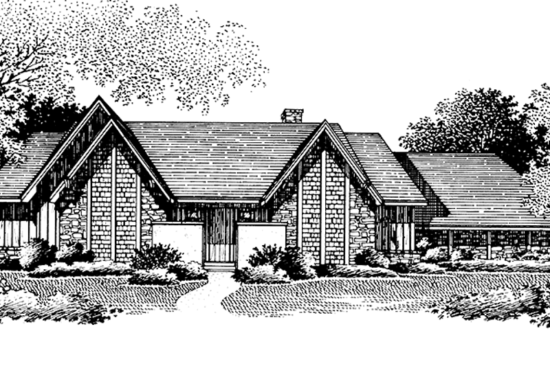Architectural House Design - Contemporary Exterior - Front Elevation Plan #45-450