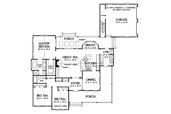 Floor Plan - Main Floor for Country House Plan #929-206 - 3 bed, 2 bath