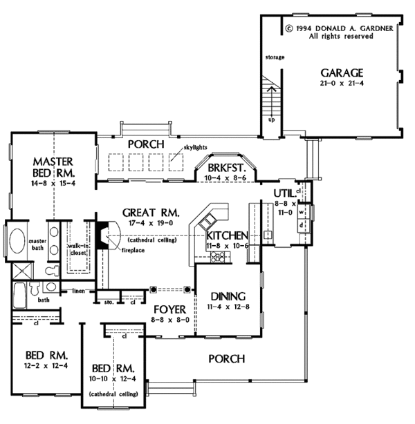 Architectural House Design - Country Floor Plan - Main Floor Plan #929-206