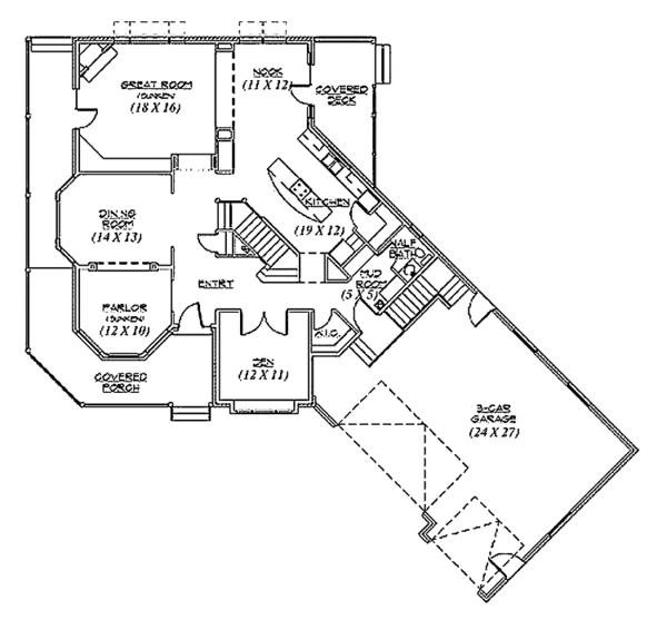Home Plan - Country Floor Plan - Main Floor Plan #945-52