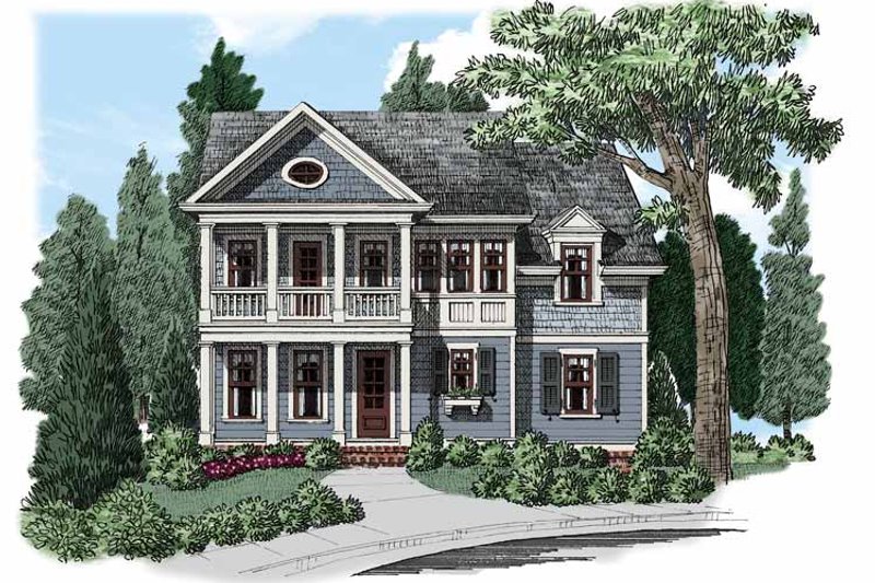 Home Plan - Colonial Exterior - Front Elevation Plan #927-501