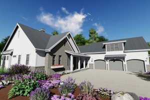 Exterior - Front Elevation 4 for Farmhouse House Plan #1069-18 - 3 bed, 2.5 bath