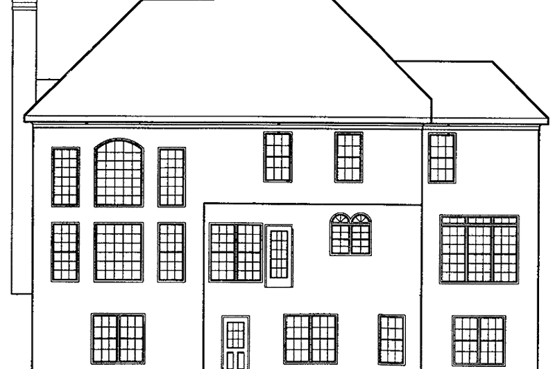 Home Plan - Exterior - Rear Elevation for Mediterranean House Plan #927-141 - 4 bed, 3 bath