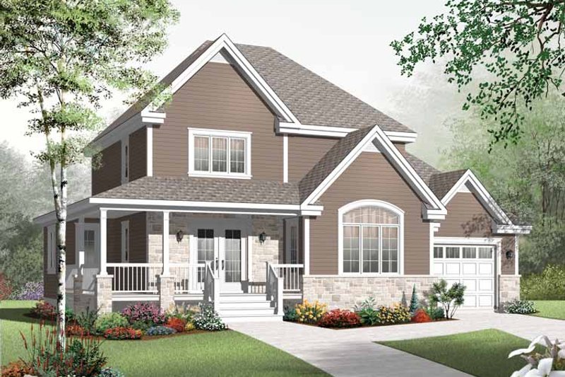 House Plan Design - Country Exterior - Front Elevation Plan #23-2555