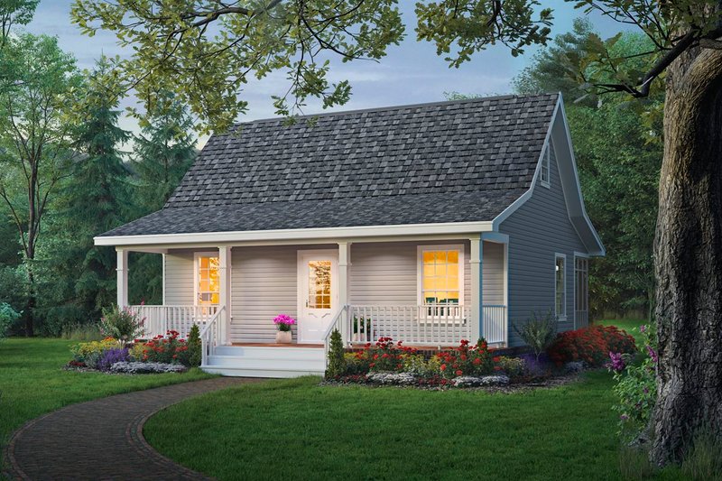 House Plan Design - Cottage Exterior - Front Elevation Plan #21-213