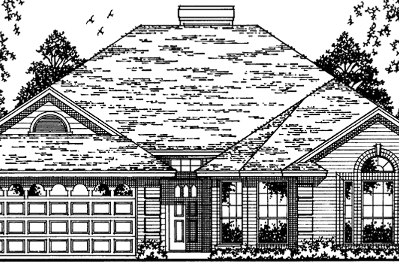 Home Plan - Country Exterior - Front Elevation Plan #42-662
