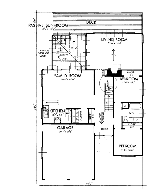 House Plan Design - Prairie Floor Plan - Main Floor Plan #320-1185