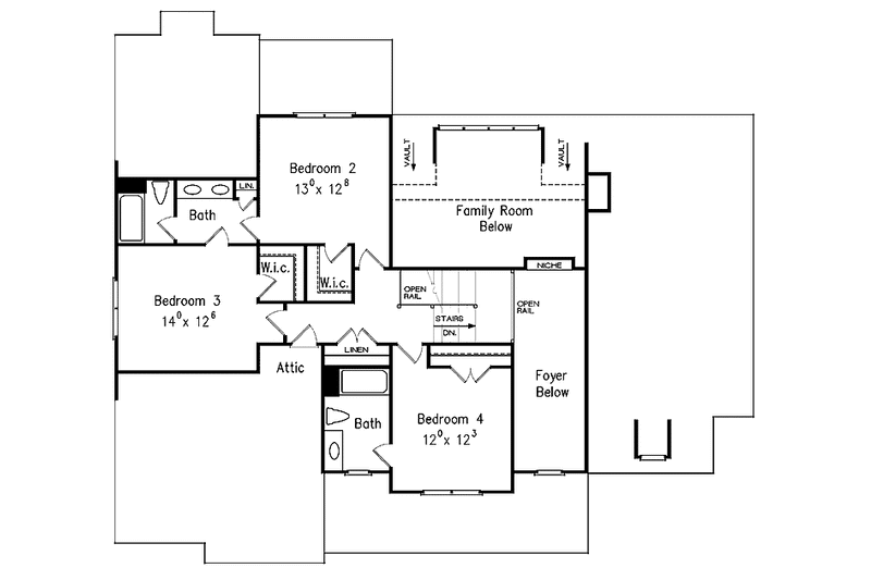 Dream House Plan - Floor Plan - Upper Floor for Country House Plan #927-278 - 4 bed, 3.5 bath