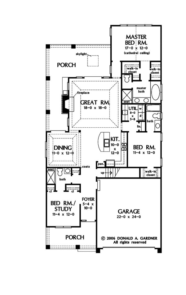 House Plan Design - Craftsman Floor Plan - Main Floor Plan #929-869