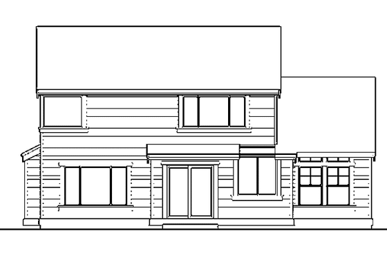 Exterior - Rear Elevation for Craftsman House Plan #132-263 - 3 bed, 3 bath