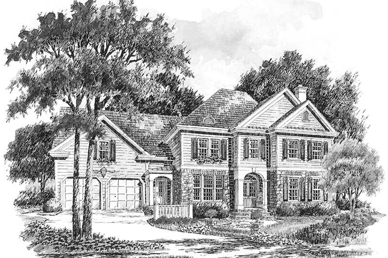 Architectural House Design - Colonial Exterior - Front Elevation Plan #429-286