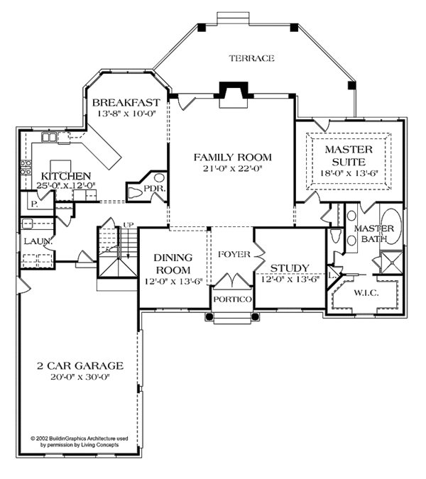 House Plan Design - Traditional Floor Plan - Main Floor Plan #453-407