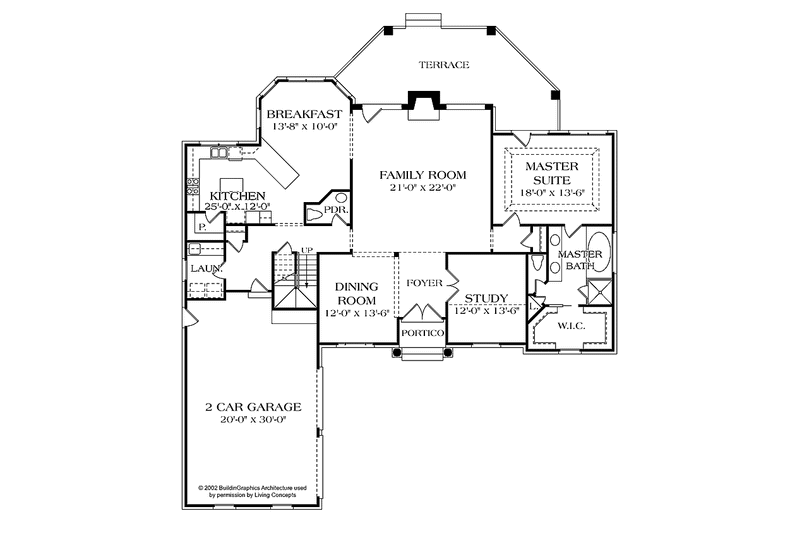 Dream House Plan - Floor Plan - Main Floor for Traditional House Plan #453-407 - 4 bed, 4.5 bath