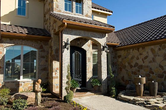 Exterior - Front Elevation 4 for Mediterranean House Plan #472-4 - 3 bed, 3.5 bath