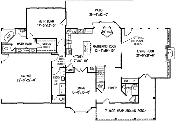 Farmhouse Floor Plan - Main Floor Plan #11-209