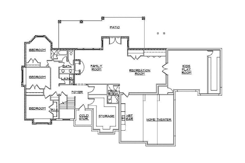 Home Plan - Floor Plan - Lower Floor for Country House Plan #945-72 - 3 bed, 2.5 bath