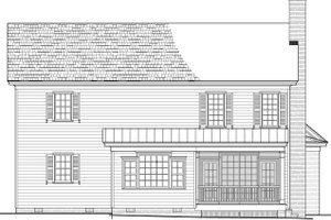 Exterior - Rear Elevation for Country House Plan #137-411 - 4 bed, 3.5 bath