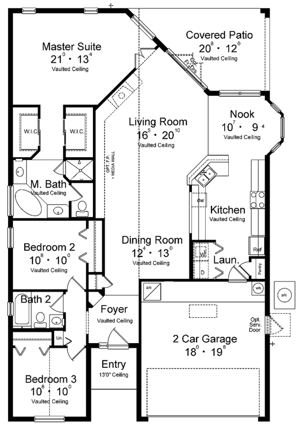 Architectural House Design - Contemporary Floor Plan - Main Floor Plan #1015-32