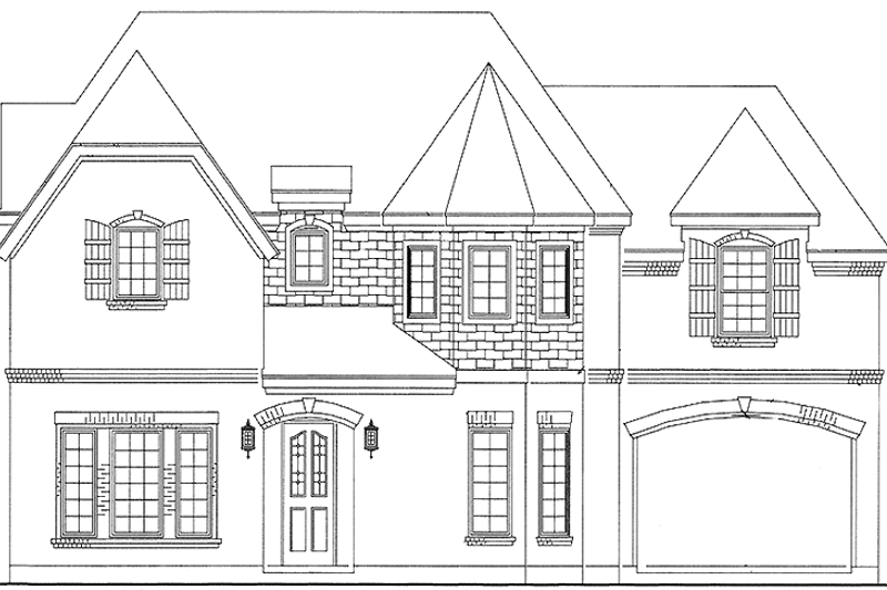 Home Plan - European Exterior - Front Elevation Plan #410-3597