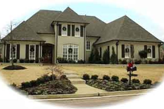 Exterior - Front Elevation for European House Plan #81-1184 - 5 bed, 4 bath