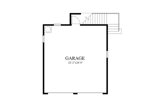 Floor Plan - Main Floor for Craftsman House Plan #426-10 - 1 bed, 1 bath