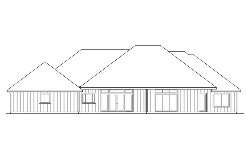 House Plan Design - Exterior - Rear Elevation for Mediterranean House Plan #124-277 - 4 bed, 3 bath