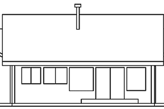 Exterior - Rear Elevation for Log House Plan #60-950 - 3 bed, 2.5 bath