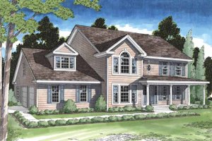 Dream House Plan - Classical Exterior - Front Elevation Plan #1029-1