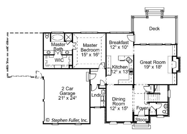 Dream House Plan - Colonial Floor Plan - Main Floor Plan #429-410