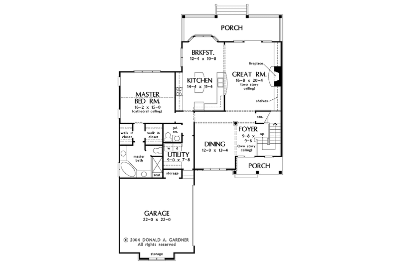 Home Plan - Floor Plan - Main Floor for Country House Plan #929-611 - 3 bed, 2.5 bath