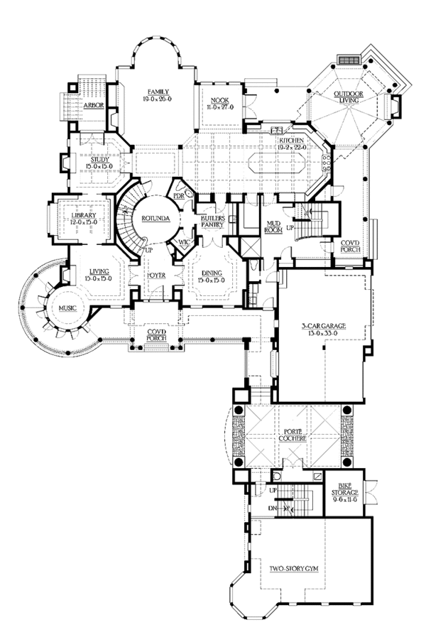 House Plan Design - Craftsman Floor Plan - Main Floor Plan #132-508