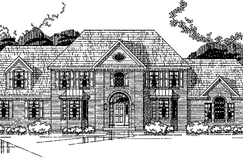 Home Plan - Colonial Exterior - Front Elevation Plan #1029-29