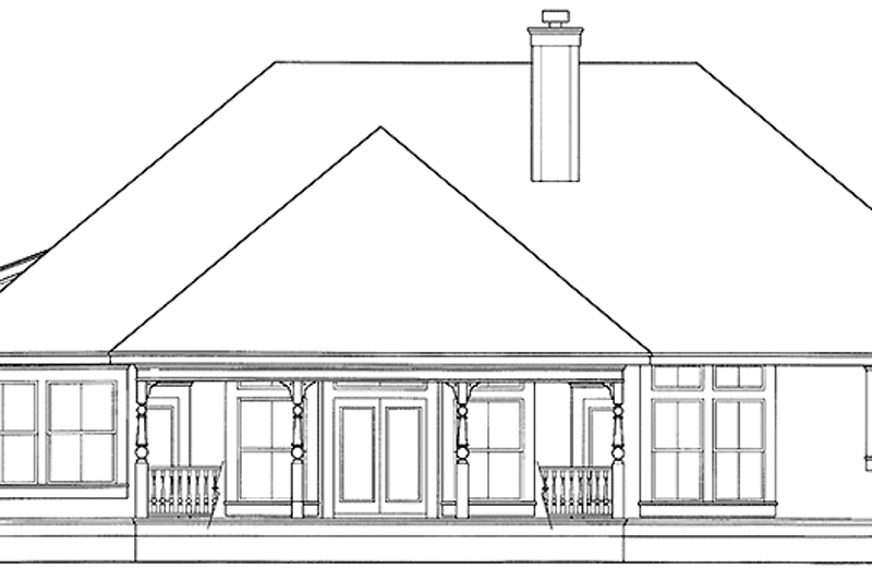 Home Plan - Exterior - Rear Elevation for Victorian House Plan #472-167 - 4 bed, 2.5 bath