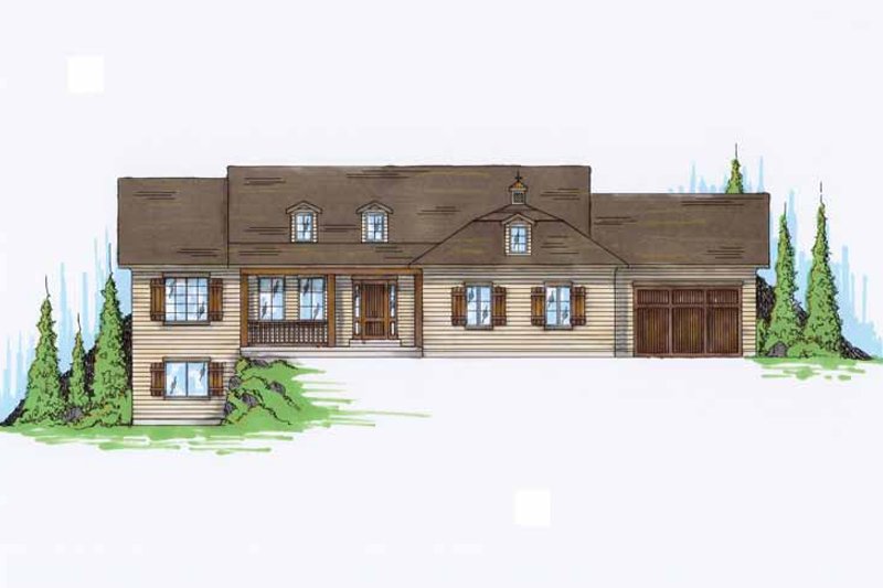 Architectural House Design - Traditional Exterior - Front Elevation Plan #945-90