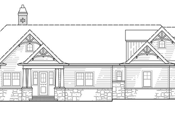 Exterior - Front Elevation 5 for Craftsman House Plan #119-425 - 4 bed, 3.5 bath