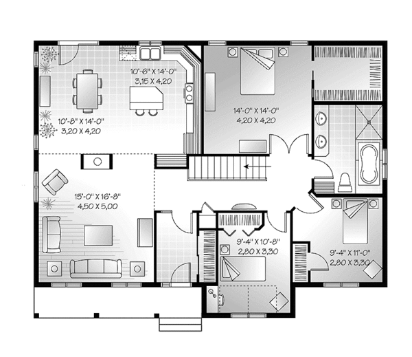 Home Plan - Country Floor Plan - Main Floor Plan #23-2499