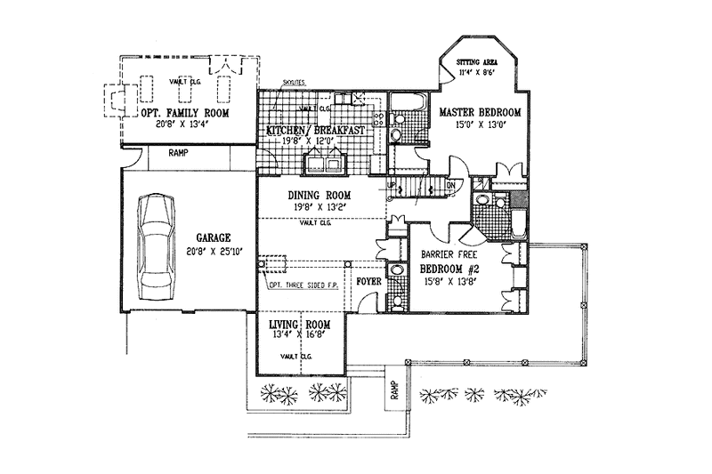Architectural House Design - Floor Plan - Main Floor for Country House Plan #953-120 - 4 bed, 3.5 bath