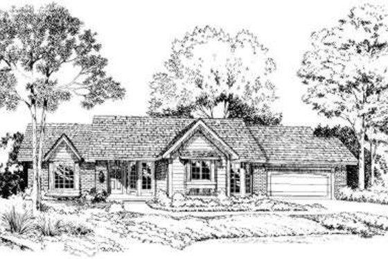 Exterior - Front Elevation for Traditional House Plan #312-405 - 3 bed, 2.5 bath