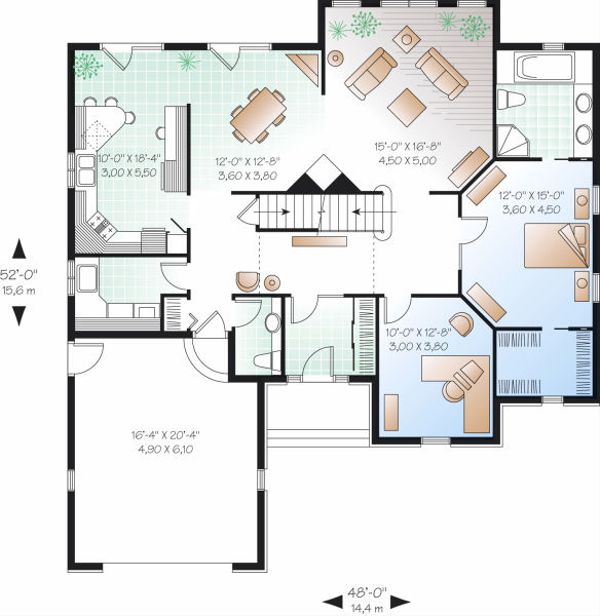 House Plan Design - European Floor Plan - Main Floor Plan #23-717