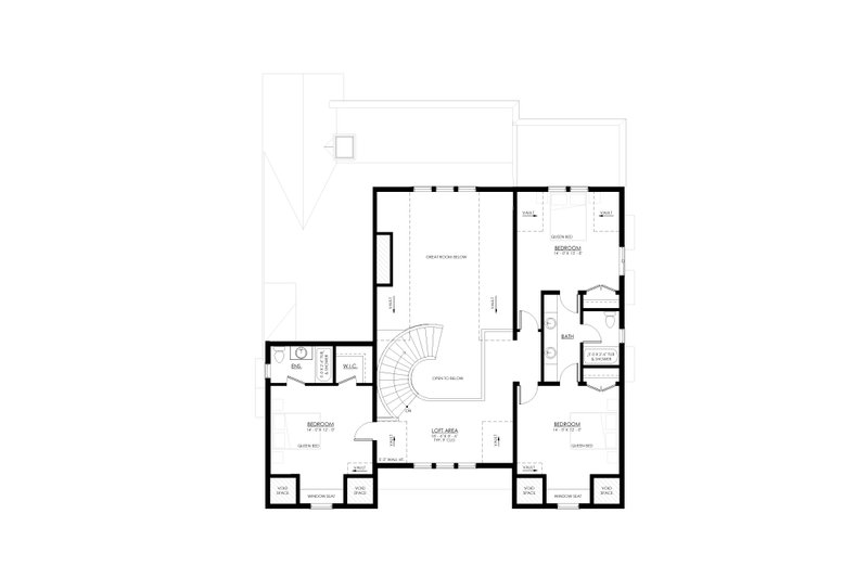 Dream House Plan - Floor Plan - Upper Floor for European House Plan #1114-13 - 4 bed, 3.5 bath