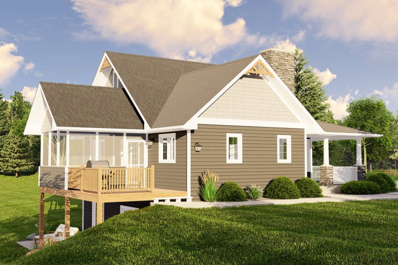 House Blueprint - Exterior - Other Elevation 1 for Craftsman House Plan #1064-45 - 2 bed, 1.5 bath