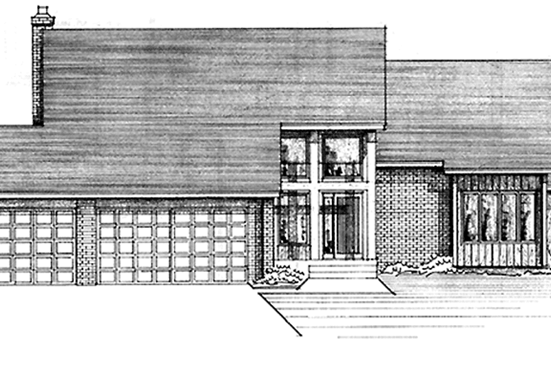 House Blueprint - Contemporary Exterior - Front Elevation Plan #51-887