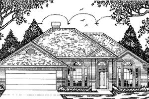 House Plan Design - Exterior - Front Elevation for European House Plan #42-454 - 3 bed, 2 bath